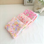 ８重ガーゼハンカチ3set*女の子のピンクカラー*フラワーうさぎ*いちご*ミモザ*移動ポケット*コンパクト