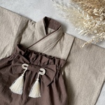 即納　baby hakama　beige × brown