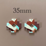 importアクリルチャーム　ブラウン　2個入り