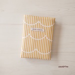 母子手帳ケース • お薬手帳ケース • 通帳 ケース　* Frill stripe　　　　　　 　 col. マスタード