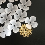 アクリルフラワー50こ   14mm4枚花