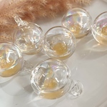 【2個】水入りシャボン玉ガラスチャーム