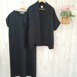 🌟　1点限定  送料無料お得set     ふんわりタッチメッシュ風素材のワンピとガウン風カーデ　  🌟