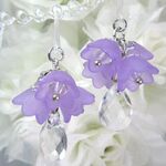 クリアカラーフラワー☆涼しげピアス（樹脂フック）