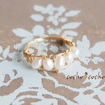 淡水パールのワイヤーリング