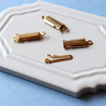 ヴィンテージ シンプルブラスGDプレートクラスプ19×4.5mm(2個)