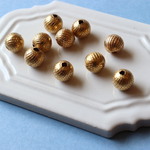 ヴィンテージ メタルビーズ8mm(6個)