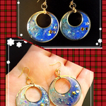 夜空ピアス・大【イヤリングに変更可】