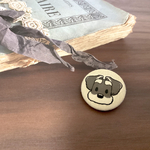 くるみボタンブローチ（27mmカラー男の子）【moja工房×CODILHA。】