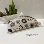 ［Sale］ソフトパック用ティッシュケースカバー🍀北欧風お花のモチーフベージュ
