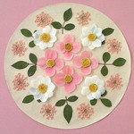 押し花セットF＜組み立てのお花＆レースフラワー＆ミニバラのリーフ＞