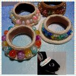 うさぎの両耳用の帽子(ビーズ)