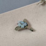 レース編み◈勿忘草の小さなブローチ