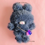 サメ色のちょこんと耳なドワーフ♡フワフワホワホワなうさぎさん♡手のひらサイズのぬいぐるみ♡②