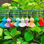 梅雨限定　晴れを願う“レインボーてるてる坊主”編みぐるみ 飾り　置物　ストラップ