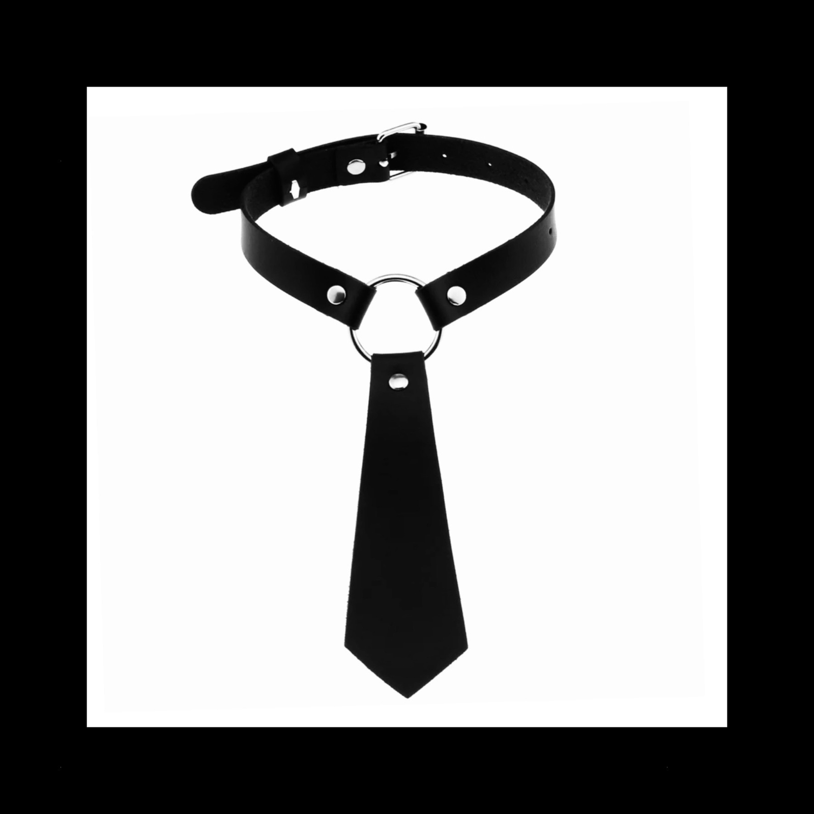 再販【tie_ring@leather チョーカー ネックレス。】ネクタイ 襟 リング 