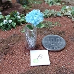 ミニチュア…「ブルーの紫陽花の小瓶B」