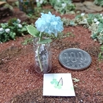 ミニチュア…「ブルーの紫陽花の小瓶A」