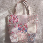 リバティ& フランス生地　パッチワーク　トートバッグ　ミニトート 🌷🌸🌱