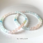 🆕一点のみ再販‼︎小さめ再販☆キラキラスターカット☆ミックスベリルブレスレット