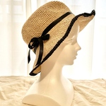 和紙素材！広めつばのサマーハット