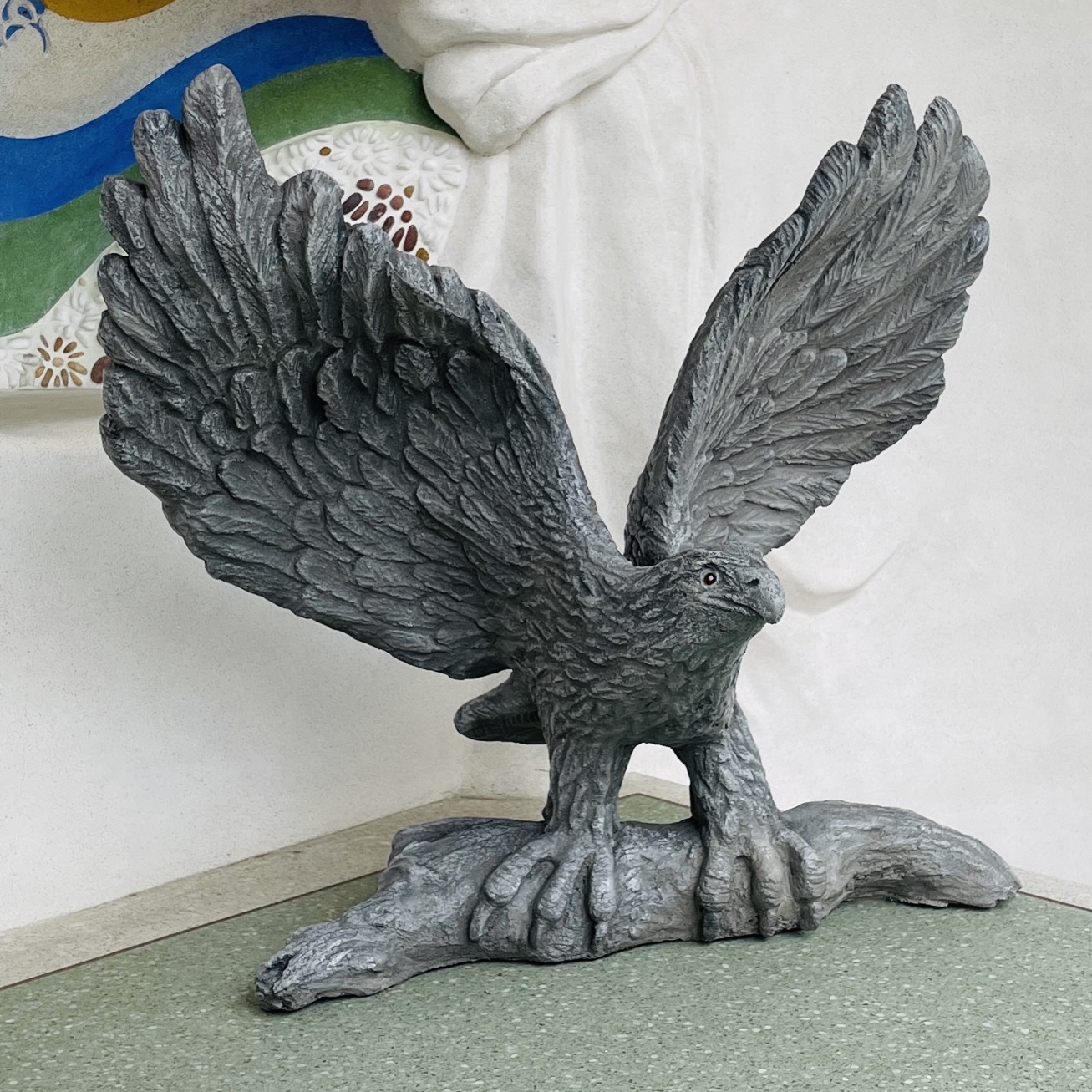 飛翔する鷲 木彫り彫刻像 鷲オブジェ 飛翔する鷲 木彫り彫刻像 熱 鷲オブジェ - 彫刻・オブジェ