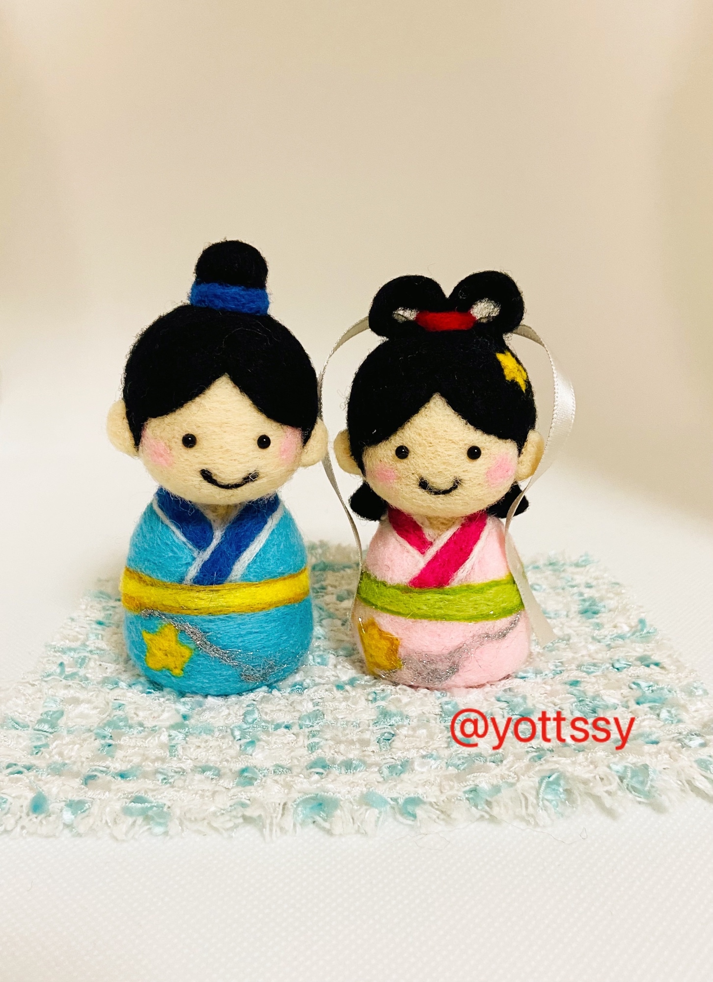 専用ページ　七夕作品 天の川 織姫彦星　羊毛フェルト ffe9ac752702dcde895d41d32b307a