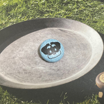 【数量限定】くるみボタン1個（22mmモノクロ男の子：デニムプリント生地）【moja工房×CODILHA。】