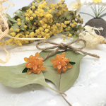 【再販】【紙で作る】 金木犀 イヤリング ・ピアス