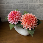 ちりめんつまみ細工ミニダリア2本セット