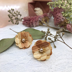【再販4】木の紙で作る温かみ 大ぶり イヤリング ・ピアス 