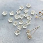 約80個 【AC931】 花パーツ　フラワー　5弁花