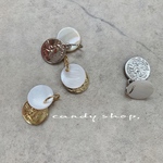再販　4ヶ　shell coin  charm     silver