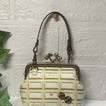 haluqali様オーダー品・10.5cmリボンの口金・がま口ポーチ・持ち手付き・財布・小物入れ・チャームプレゼント！