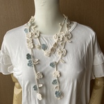 シルクコットンのバイカラーラリエット