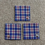 バスケット刺繍のコースター（3枚セット）