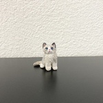 ラグドール　ミニチュア　猫　子猫　置物　フィギュア　粘土