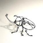 ワイヤーアート　カブトムシ