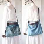 ラスト！3WAYバッグ（choucho ＋ noppara・ブルー）ハンドメイド・ミナペルホネン生地使用