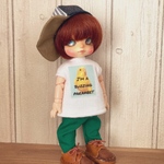 オビツ11用 バズったインコTシャツ(オプションから色を選んでください)