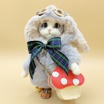 モフモフハチワレ団　灰色ウサギくん