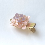 二色の紫陽花のミニヘアクリップ　《初夏》