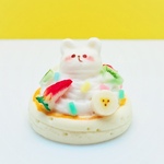 X クリームにゃんこのフルーツパンケーキ