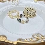 シックなカラー𓂃 𓈒𓏸ビーズリングセット