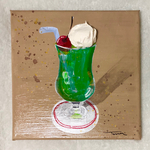 アクリル画『純喫茶・クリームソーダ』