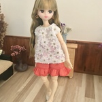 デイジーレーストップスとフリフリパンツ（レッド）