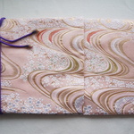  atelier cure様専用　大太鼓バチ6本用金襴笛袋(流水桜 ピンク/グレー)プレゼント包装込