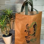 【送料無料】米袋バック(柿渋塗り)