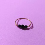 【再販】スギライト モリオン オニキス 天然石 ワイヤー ピンキーリング
