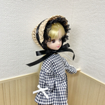 リカちゃん　ボンネット風麦わら帽子　